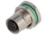 Soclu M12 5P Mamă Profibus THT IP67 60V 4A