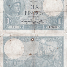 1939 (7 IX), 10 francs (P-84a.4) - Franța