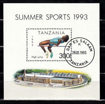 A10 JC 37 - Colita foarte veche - Tanzania - dantelata - jocurile sportive 1993 foto