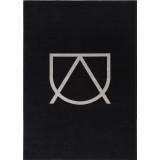 Covor Premium Model DYWAN SIGNUM BLACK, Negru, Gri, Marime 160 x 230 cm, Tesatura Plata, Poliester, Bumbac, Antiderapant, Antialergic, Living, Dormito