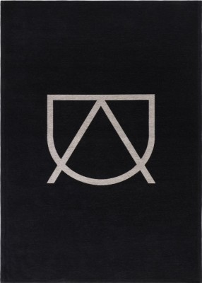 Covor Premium Model DYWAN SIGNUM BLACK, Negru, Gri, Marime 160 x 230 cm, Tesatura Plata, Poliester, Bumbac, Antiderapant, Antialergic, Living, Dormito foto