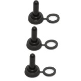 Set 3 capisoane ermetice din silicon negru pentru comutatoare cu brat 16.5x26mm M`N`C 09013-3