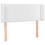 Cumpara ieftin Tablie de pat cu aripioare alb 103x16x78/88 cm piele ecologica