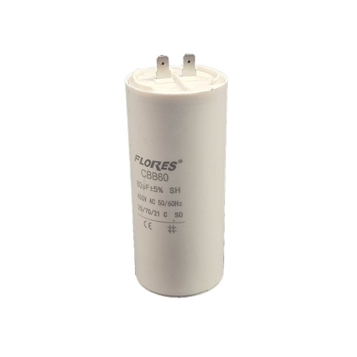 Condensator pornire motor, pentru pompe, CBB60, 450 V, 80 &mu;F