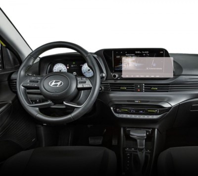 Folie Protectie Navigatie Hyundai i20 2023+, Duragon, protectie Display Navigatie, silicon Transparent, Anti-zgarieturi, kit instalare foto