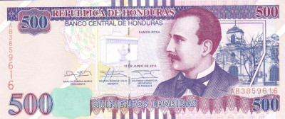 Bancnota Honduras 500 Lempiras 2014 - P103b UNC foto