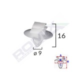 CLIPS FIXARE ELEMENTE EXTERIOARE PENTRU FIAT/LANCIA/ALFA ROMEO/PEUGEOT - ALB SET 10 BUC 61552