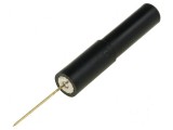 Terminal de măsurare 1A negru, Diametru v&acirc;rf: 0,6mm, Lungime totală: 54mm