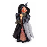 Cumpara ieftin Figurina Halloween Vrajitoare Befana cu recipient pentru dulciuri III 8x7,5x23 H