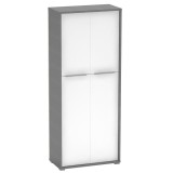 Dulap 2 usi mdf grafit alb Rioma 75x38x182.6 cm