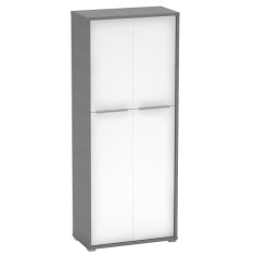 Dulap 2 usi mdf grafit alb Rioma 75x38x182.6 cm