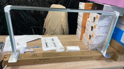 Lampă de masă pliabilă fără umbră, 36W, argintie foto