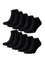 Sosete sport pentru barbati cu taietura joasa, VersaLux, 6433-01W10-39, pachet cu 10 perechi, bumbac, Negru, 39-42