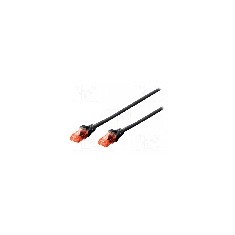 Cablu patch cord, Cat 6, lungime 0.5m, U/UTP, DIGITUS - DK-1617-005/BL