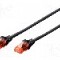 Patch cord Cat 6, U/UTP, conexiune 1:1, 1m, DIGITUS - DK-1617-010/BL