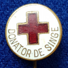Insigna Donator Onorific - CRUCEA ROSIE Medicina Sanitare Donator de sange #15