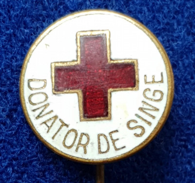 Insigna Donator Onorific - CRUCEA ROSIE Medicina Sanitare Donator de sange #15 foto