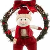 Coronita de Craciun pentru usa Elf Ruhhy, decor festiv 36 cm