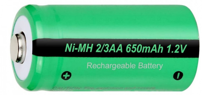 Acumulator 2/3 AA, Ni-Mh, 650 mAh