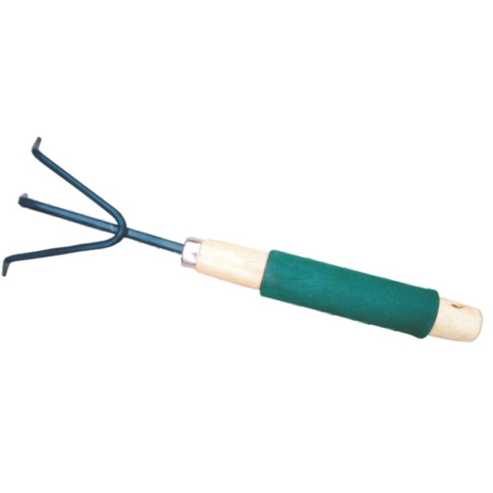 Mini grebla, 3 dinti, verde, 310 mm