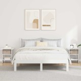 vidaXL Noptieră cu sertar 2 pcs Alb 41 x 40 x 45 cm Lemn compozit 8000437