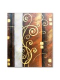 Cumpara ieftin Tablou pictat manual abstract, Fantezie, 60x50cm ulei pe panza, gata de expus pe perete