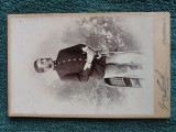 fotografie vechi atelier Austria -Wiena , 16 cm x11 cm. Anii 1900 .Ofiter cu sabie si costum de parada