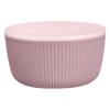 Bol Plastic, Model Dungi Reliefate, Roz Nude, Capacitate 0.3L, 11.5x6.5cm, Oem