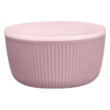 Bol Plastic, Model Dungi Reliefate, Roz Nude, Capacitate 0.3L, 11.5x6.5cm, Oem