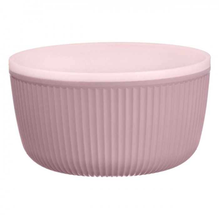 Bol Plastic, Model Dungi Reliefate, Roz Nude, Capacitate 0.3L, 11.5x6.5cm