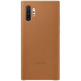 Husa Piele Samsung Galaxy Note 10+ N975 / Note 10+ 5G N976, Leather Cover, Camel EF-VN975LAEGWW