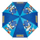 Umbrelă Ploaie Automată Sonic, Baston, Albastru, 66cm