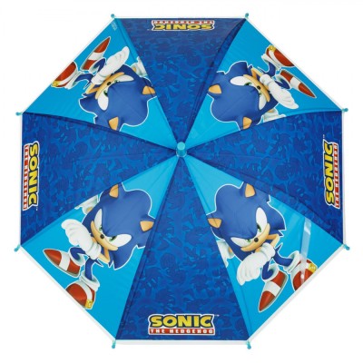 Umbrelă Ploaie Automată Sonic, Baston, Albastru, 66cm foto