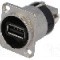 Conector {{Tip conector}}, colier (2 orificii), pt. montare pe panou, NEUTRIK - NAUSB-W