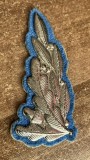 C7 - petlite militare - single 1 - laur mare - argintiu - bleu servicii - piesa colectie