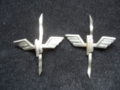 ROMANIA -ARMATA - SET SEMN ARMA CAI FERATE (CF) - 2 BUC, IM 1.148