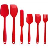 Set 6 ustensile de bucatarie, silicon,rezistent la temperaturi inalte, rosu