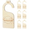 Set 7 Organizatoare Dulap Bebe, Budding Bear, Lemn, 0-18 Luni, Marimi 50-86, Separatoare Haine, Unisex, Natur