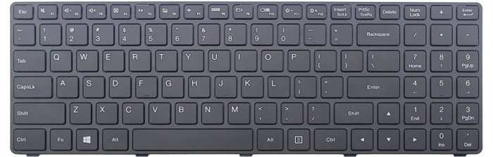 Tastatura laptop noua LENOVO Ideapad 100-15IBD Black Frame Black WIN8 US OEM