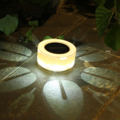 Lampa solara LED decorativa cu proiectie floare, IP44, 5W, alb rece, dimensiuni 12.5 x 6.5 cm