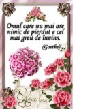 Card magnetic laminat (model 20) - Omul care nu mai are nimic de pierdut, e cel mai greu de invins (Goethe)
