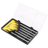Set 6 Surubelnite Precizie Deli, Tija Otel Crom-Vanadiu, Cap Magnetic, Maner Cauciuc si Plastic