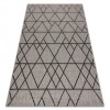 Covor sisal Floorlux 20508 argint si negru Triunghiuri, 200x290 cm, Dreptunghi