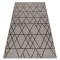 Covor sisal Floorlux 20508 argint si negru Triunghiuri, 200x290 cm