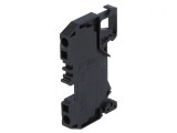 Conector șine 0,08-2,5mm&sup2; 1P 2B Negru, Wago
