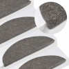 VidaXL Covorașe scări autoadezive, 15 buc., gri, 56x17x3 cm 136391