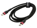 Cablu USB C 1m negru textil 60W, Baseus