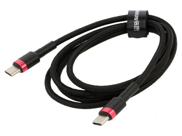Cablu USB C 2m negru textil 60W