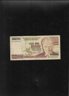 Turcia 100000 100 000 lire 1970(97) seria55060947 foto