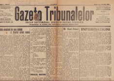 Z404 Gazeta Tribunalelor an I nr 9 1919 foto